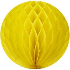 Sarı Renk Petek Kağıt Süs Dekor Asma Süsleme 20 cm 1 Adet