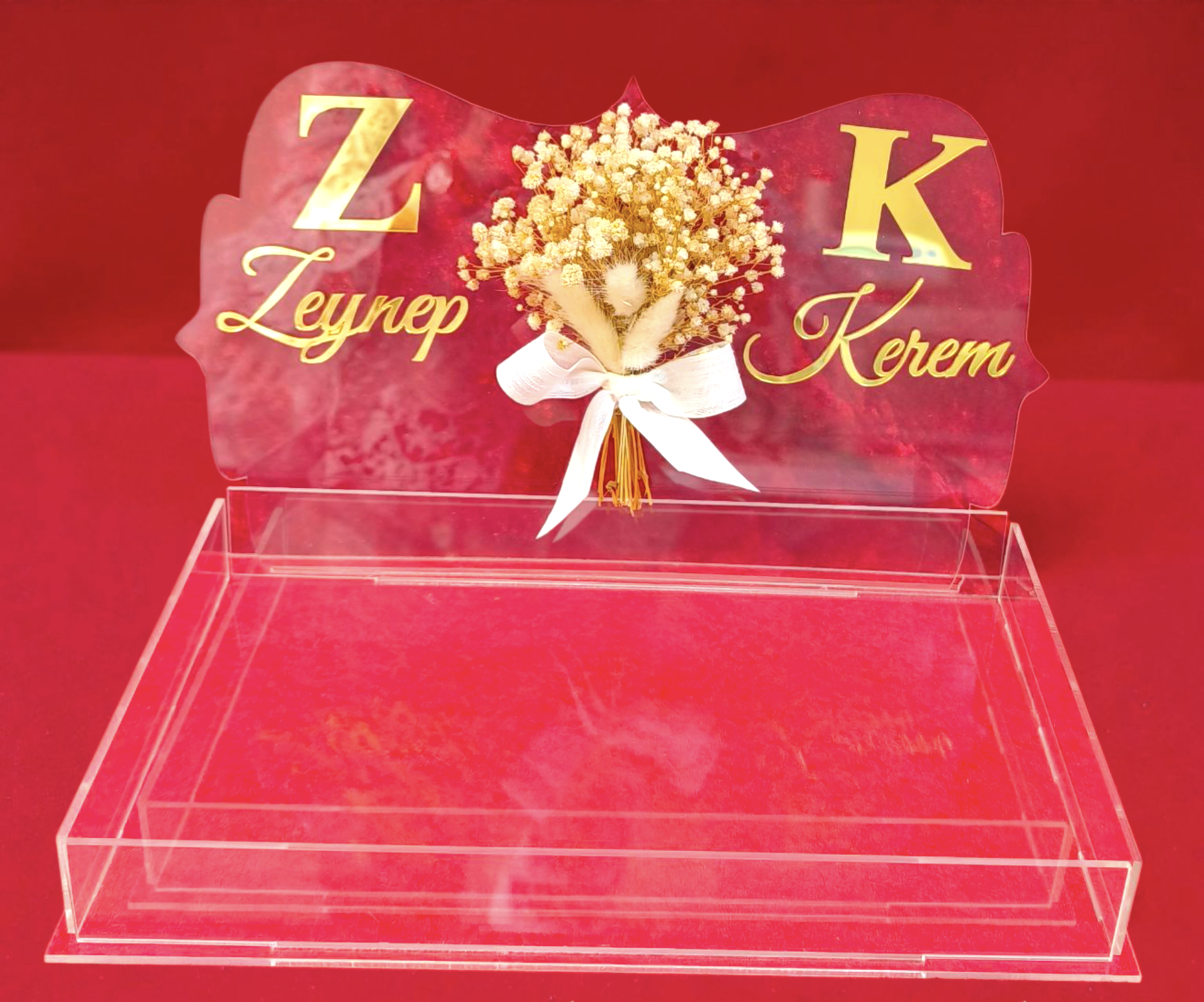 İsme özel pleksi çikolata kutusu