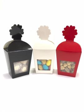 20 Li Pencereli Çerezlik Papatya Karton Kutu