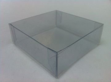 Full Asetat kutu (katlanmamış - de monte) 9x9x3 cm Asetat Kutu 50'li