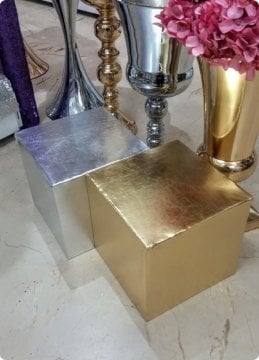 20x20x20 Cm Likralı Kumaş Küp Kutu Yükselti