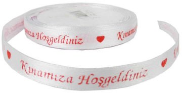 KURDELA SATEN KINAMIZA HOŞGELDİNİZ P100mt-60