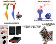 4&#39;lü Sihirbazlık Seti – Hokus Pokus Sihirli Numara Seti