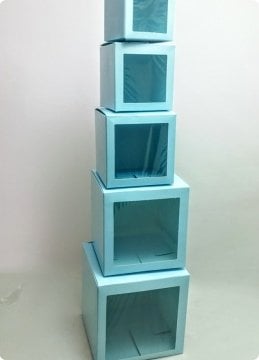 25 Li 9X9X9 cm Pencereli Küp Karton Kutu