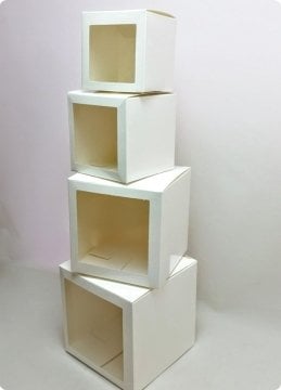 25 Li 9X9X9 cm Pencereli Küp Karton Kutu