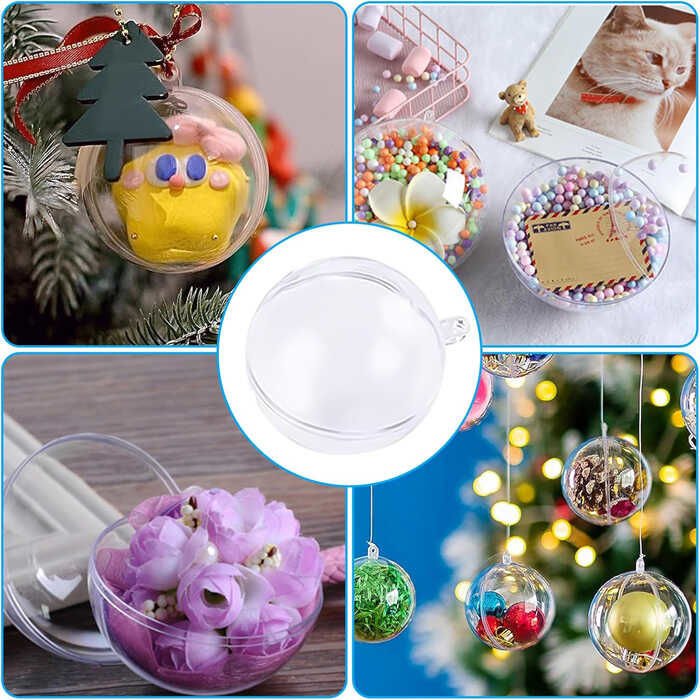 KUTU KÜRE ÇOK AMAÇLI PLASTİK ŞEFFAF 6 CM