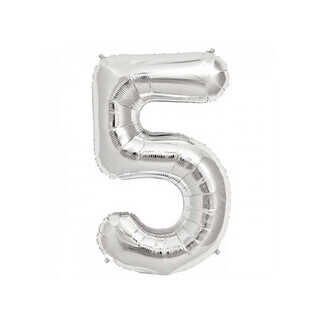 FOLYO BALON RAKAM 5 GÜMÜŞ 16 INC(40CM) PK:1 KL:500