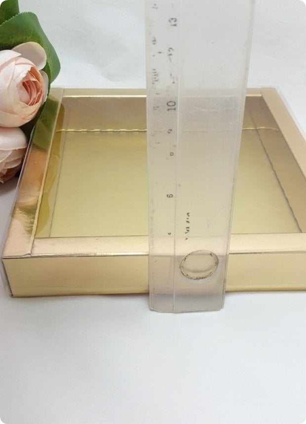 15x15 Cm Altı Karton, Üstü Asetat/Şeffaf Kapaklı Kare Kutu 30 Lu