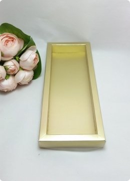 9x27 cm Altı Karton, Üstü Asetat/Şeffaf Kapaklı Diktörtgen Kutu 15 Li