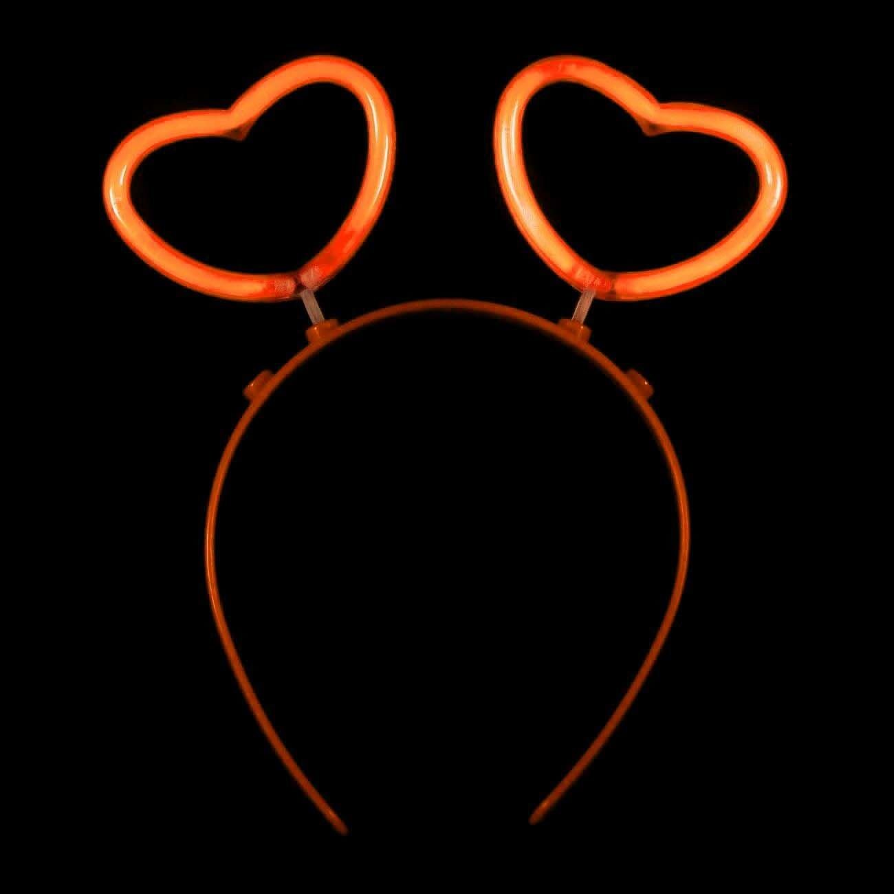 Glow Stick Karanlıkta Yanan Fosforlu Kalp Taç 12 Adet