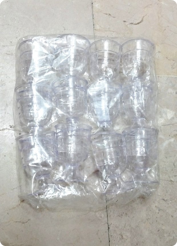 12 Li Mika Renkli Şerbet / Lohusa Mini Bardak/Bardağı