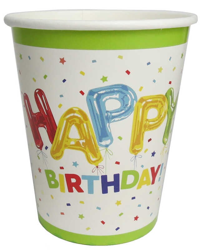 BARDAK HAPPY BIRTHDAY BALON KARTON 240GR 8 OZ PK:8