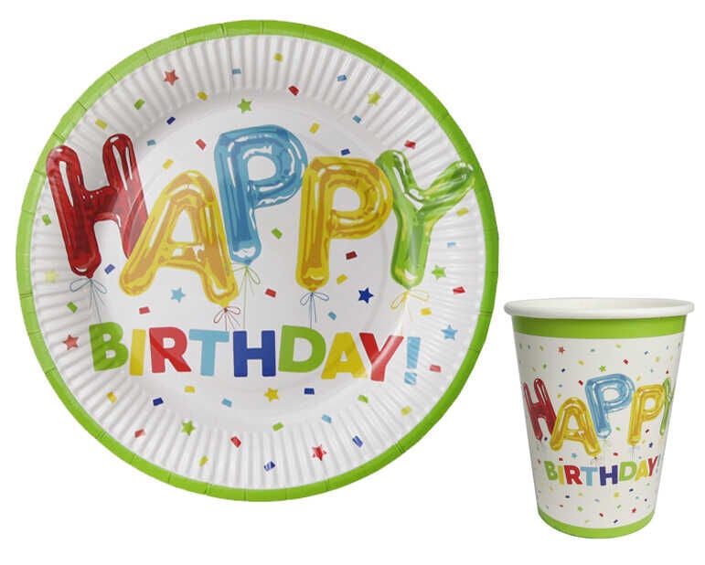 BARDAK HAPPY BIRTHDAY BALON KARTON 240GR 8 OZ PK:8