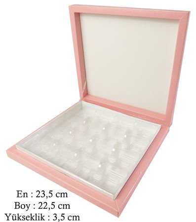 24 Lü Karton Kare Madlen Çikolata Hediye Kutusu (21x21 cm Orta Boy 48 lik) Siyah - 24 Adet / Paket