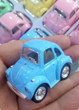 24 li Parlak Düz Renk Mini WosWos Araba Şeker Objesi