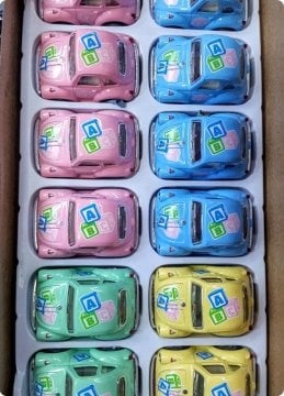 24 li Abc Mini WosWos Araba Şeker Objesi