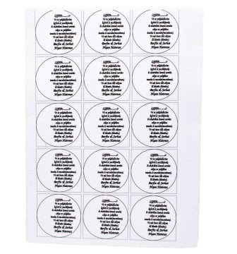 6 Cm Şeffaf Etiket (15 Adet)