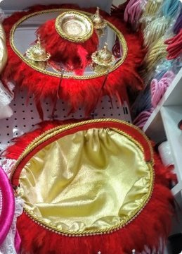 Tüylü Özel yapım kına tepsi , sepet set TEPSI