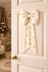 Saten tek etekli kapı süsü fiyonku