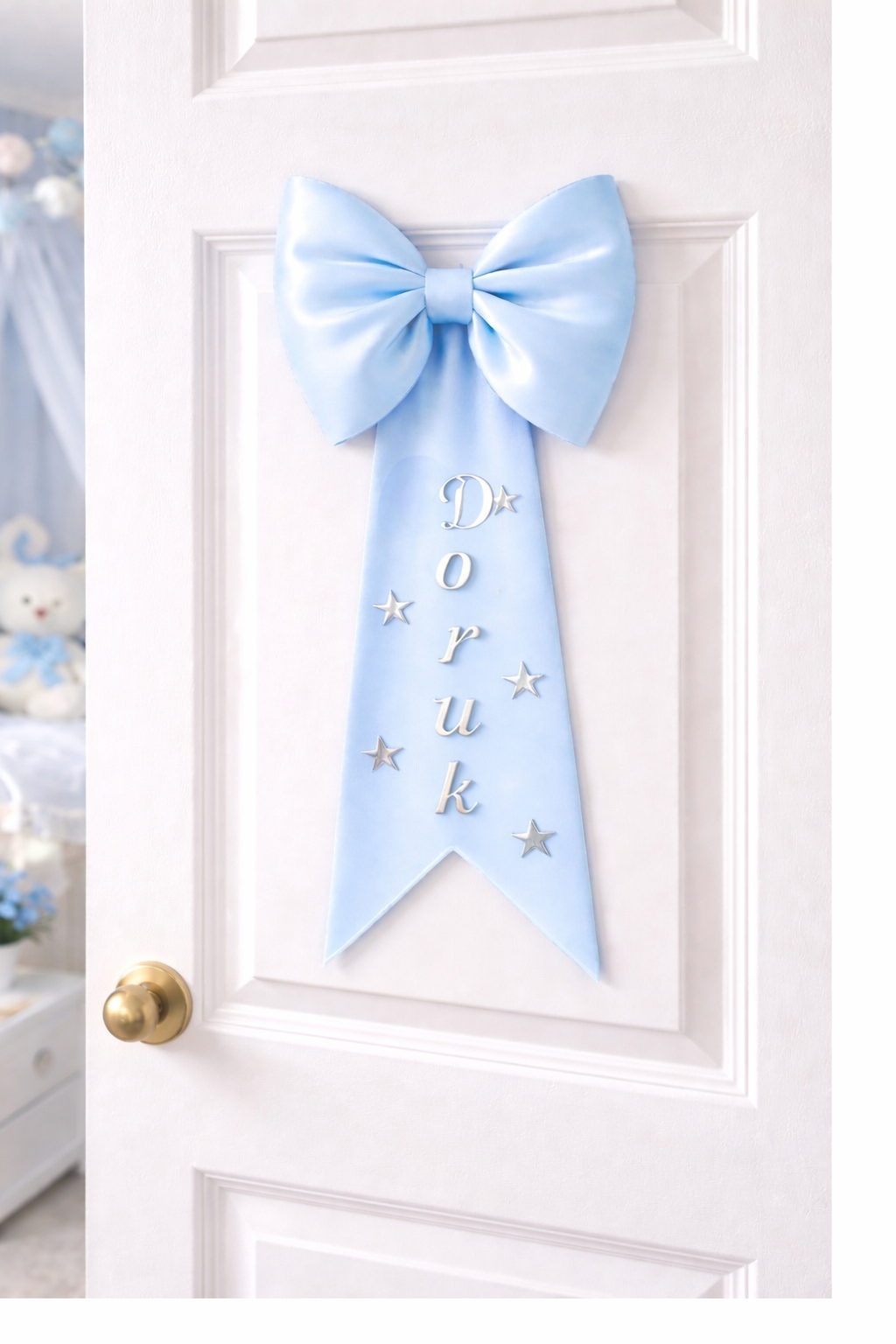 Saten tek etekli kapı süsü fiyonku