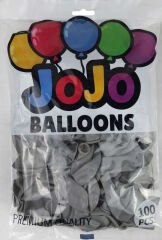 BALON DÜZ 12 İNC (JOJO BALLOONS) GRİ PK:100 KL:40