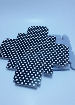 Demonte / katlanmamış 8x8x3 Altı Karton Puantiyeli Asetat kutu
