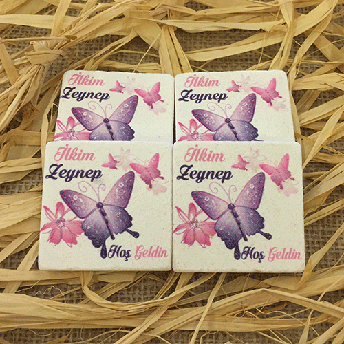 Doğal Taş Baskı Magnet Söz,Nişan,Kına,Nikah Kınahediyelik