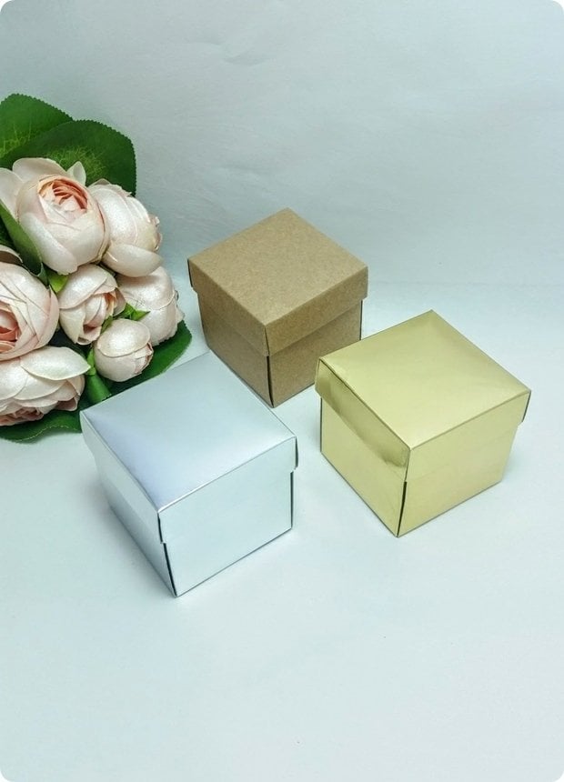 6X6X6 Cm Küp Karton Kutu (Demonte)