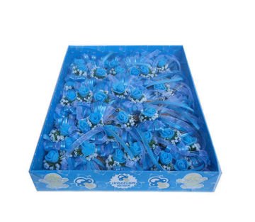 BEBEK ŞEKERİ SÜSLÜ ÇORAP ÇİFTLİ MAVİ KUTULU P50