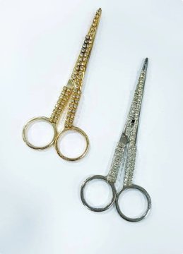 Taş süslemeli Metal makas