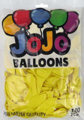 BALON DÜZ 12 İNC (JOJO BALLOONS) SARI PK:100 KL:40