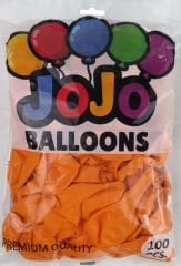 BALON DÜZ 12 İNC (JOJO BALLOONS) TURUNCU PK:100