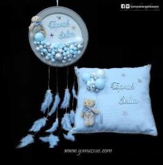 Strafor Toplu Bebek Kapı Süsü, Takı yastığı DUZ PEMBE TAKIM