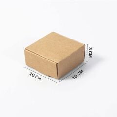 Kilitli E-Ticaret Hediye Kutusu, Kraft Karton Kargo Paketleme Kutusu, 25 Adet, 10x10x3 cm