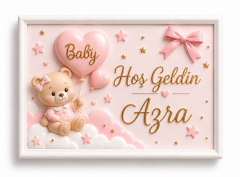 Dikdörtgen baskılı mıknatıslı Bebek çerçeve modelleri PEMBE