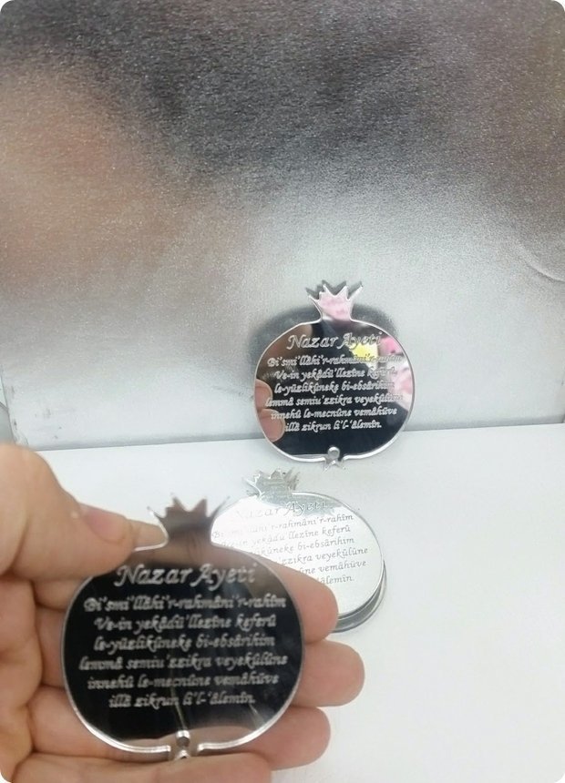 Pleksi Ayna Ayetli Bereket narı (Lazer kesim)