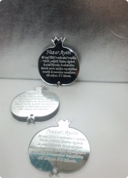 Pleksi Ayna Ayetli Bereket narı (Lazer kesim)