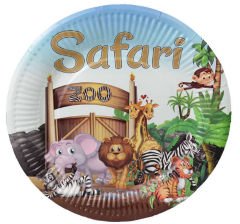TABAK KARTON SAFARİ ZOO 23 CM PK:8 KL:300