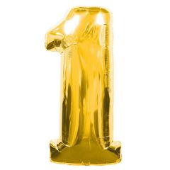 1 Rakamlı Folyo Balon Gold Renk  40 inç