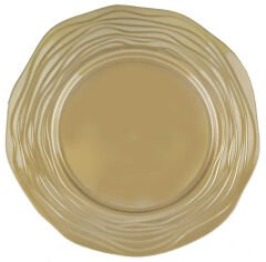 TABAK KRİSTAL MİKA 26 CM ALTIN PK:6 KL:24