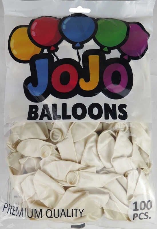 BALON METALİK 12 İNC (JOJO BALLOONS) BEYAZ PK:100