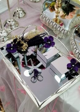 Süslü Dalgalı metal set (Damat Kahvesi / Tepsi) GUMUS TAKIM