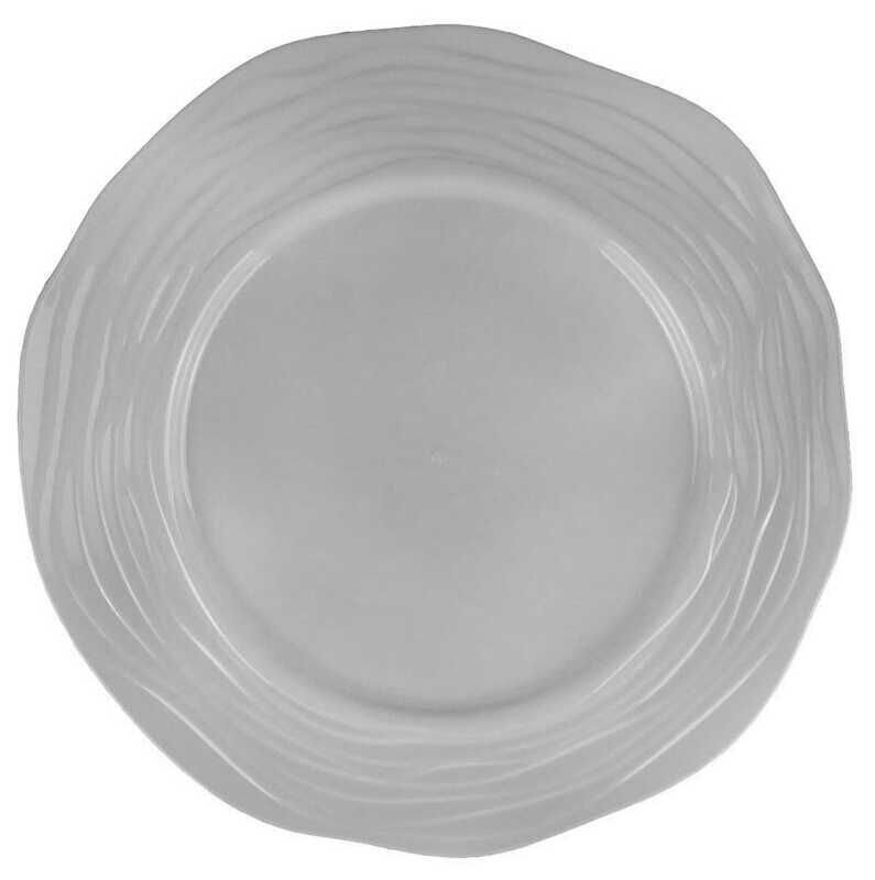 TABAK KRİSTAL MİKA 26 CM GÜMÜŞ PK:6 KL:24