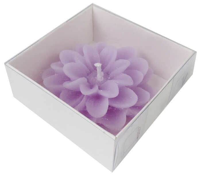 LOTUS , NİLÜFER MUM ASETAT KUTULU LİLA