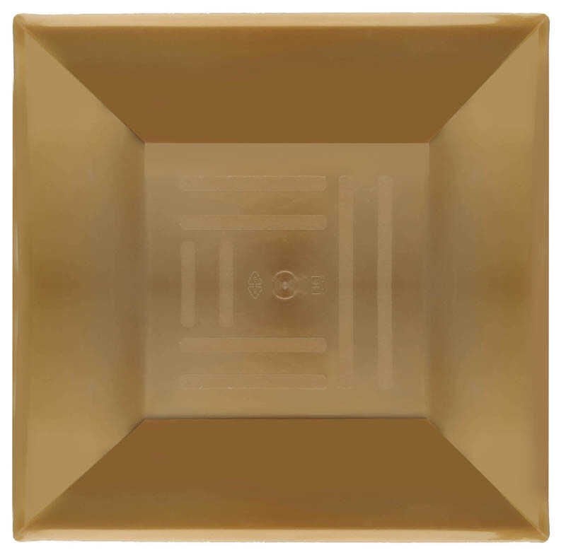 TABAK KRİSTAL MİKA KARE 21 CM ALTIN PK:6 KL:30
