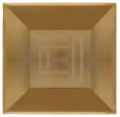 TABAK KRİSTAL MİKA KARE 21 CM ALTIN PK:6 KL:30