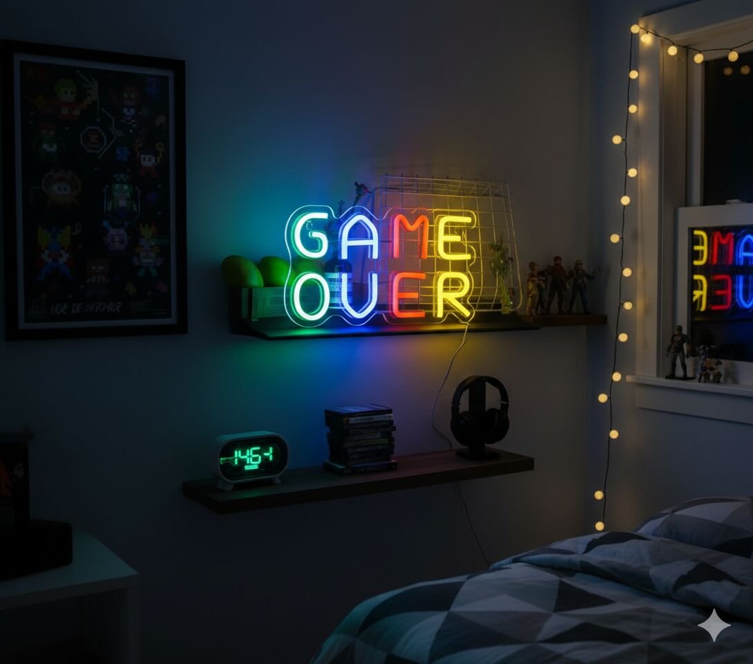 GAME OVER Yazılı Neon Led ışık MZ-N3 | Kapınıza Teslim !!