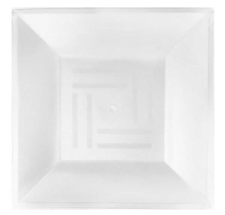 TABAK KRİSTAL MİKA KARE 21 CM BEYAZ PK:6 KL:30