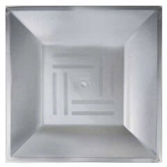 TABAK KRİSTAL MİKA KARE 21 CM GÜMÜŞ PK:6 KL:30