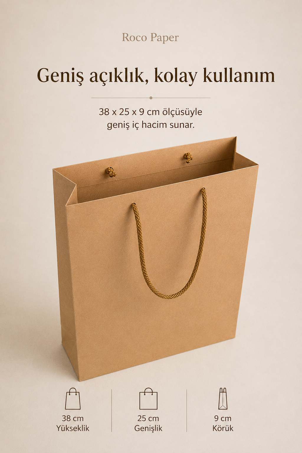 Kraft Karton Çanta 25 x 38 Cm 25 Adet